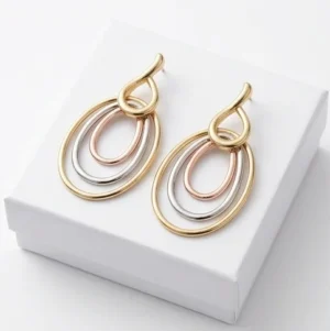 Aurora Multi-Loop Tri-Metal Ear Ring | Gold Plating