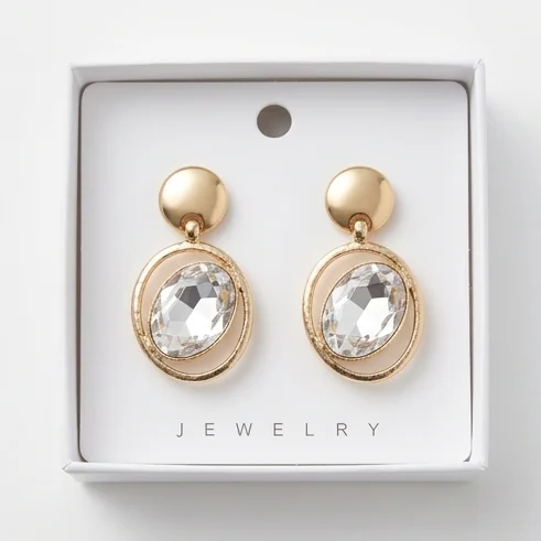 Celestial Crystal Anti-Tarnish Ear Ring | 18K Gold Plating