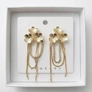 Golden Flora Anti-Tarnish Ear Ring | 18K Gold Plating