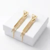 Triangle Fringe Anti-Tarnish Ear Ring | Gold Plating