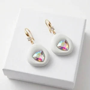Opal Prism Anti-Tarnish Ear Ring | Gold Plating