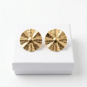 Radiant Sunburst Anti-Tarnish Ear Ring | Gold Plating