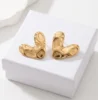 Melted Heart Anti-Tarnish Ear Ring | Gold Plating