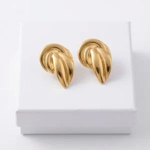 Triple Layered Cascading Chain Leaf Anti-Tarnish Ear Ring | 18K Gold Plating