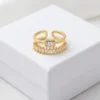Serene Stack Anti-Tarnish Finger Ring | 18K Gold Plating