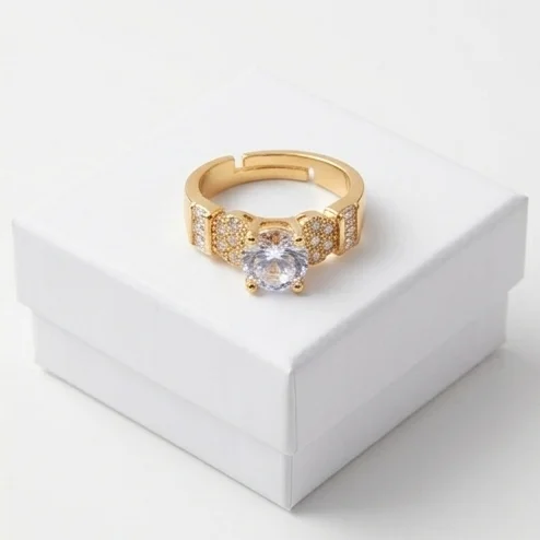 Eternal Spark Anti-Tarnish Finger Ring | Gold plating
