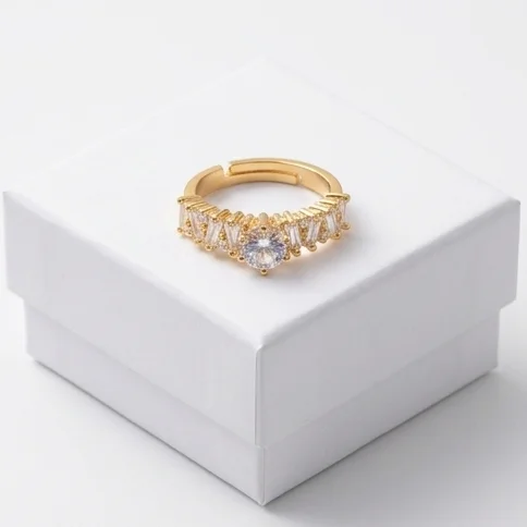 Celestial Spark Anti-Tarnish Finger Ring | Gold Plating