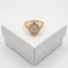 Stella Halo Anti-Tarnish Finger Ring | 18K Gold Plating