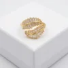 Feather Wrap Anti-Tarnish Finger Ring | Gold plating