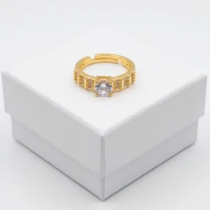 Classic Elegance Anti-Tarnish Finger Ring | 18K Gold Plating