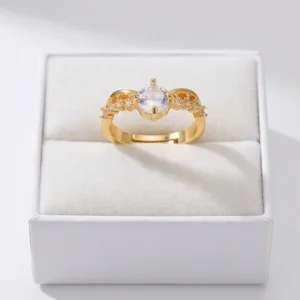 Aura Wave Anti-Tarnish Finger Ring | 18K Gold Plating