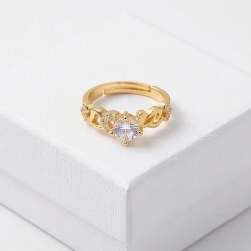 Aria Lace Anti-Tarnish Finger Ring | 18K Gold Plating
