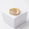 Celestial Bloom Anti-Tarnish Finger Ring | Gold Plating