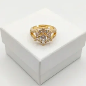 Regal Marquise Star Anti-Tarnish Finger Ring | Gold Plating