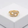Infinity Wave Anti-Tarnish Finger Ring | 18K Gold Plating