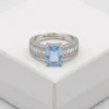 Minimalist V-Shape White Anti Tarnish Silver Plated Ring