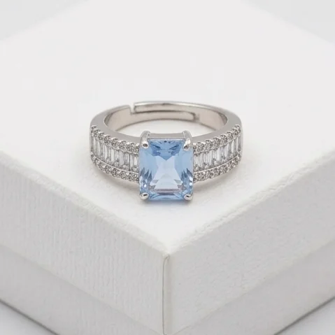 Minimalist V-Shape White Anti Tarnish Silver Plated Ring