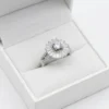 Sunburst Clear Anti Tarnish Silver Plated Finger ring